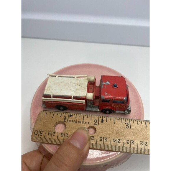 Vintage Matchbox Lesney Red Denver Fire Pumper Truck #29 Made In England - Picture 6 of 6